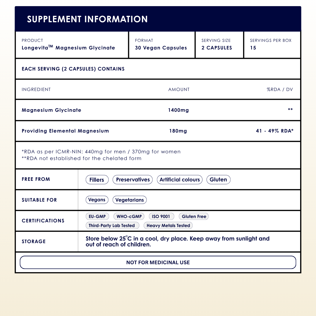LONGEVITA™ MAGNESIUM GLYCINATE